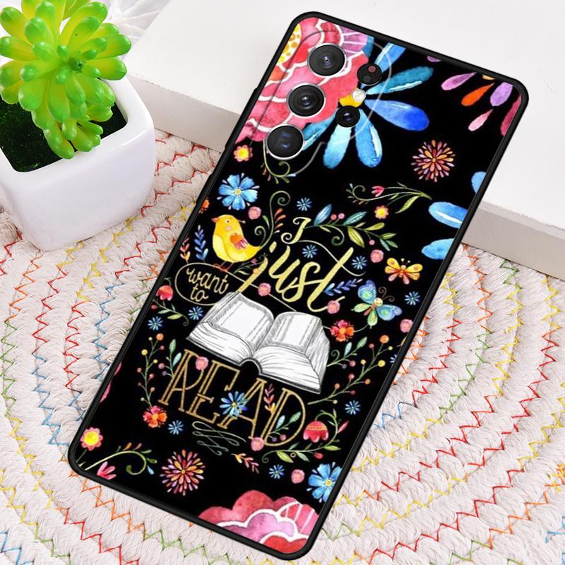 Read More Books TPU Phone Case For Samsung Galaxy Note 10 Pro S26 S25 S24 S23 S22 Ultra Plus S21 FE S20 Shockproof Cover