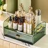 Desktop Cosmetic Storage Box with Drawer And Handle Transparent Two-tier Smooth Stable High Fence Lipstick Lotion Nail Polish Organizer Makeup Display