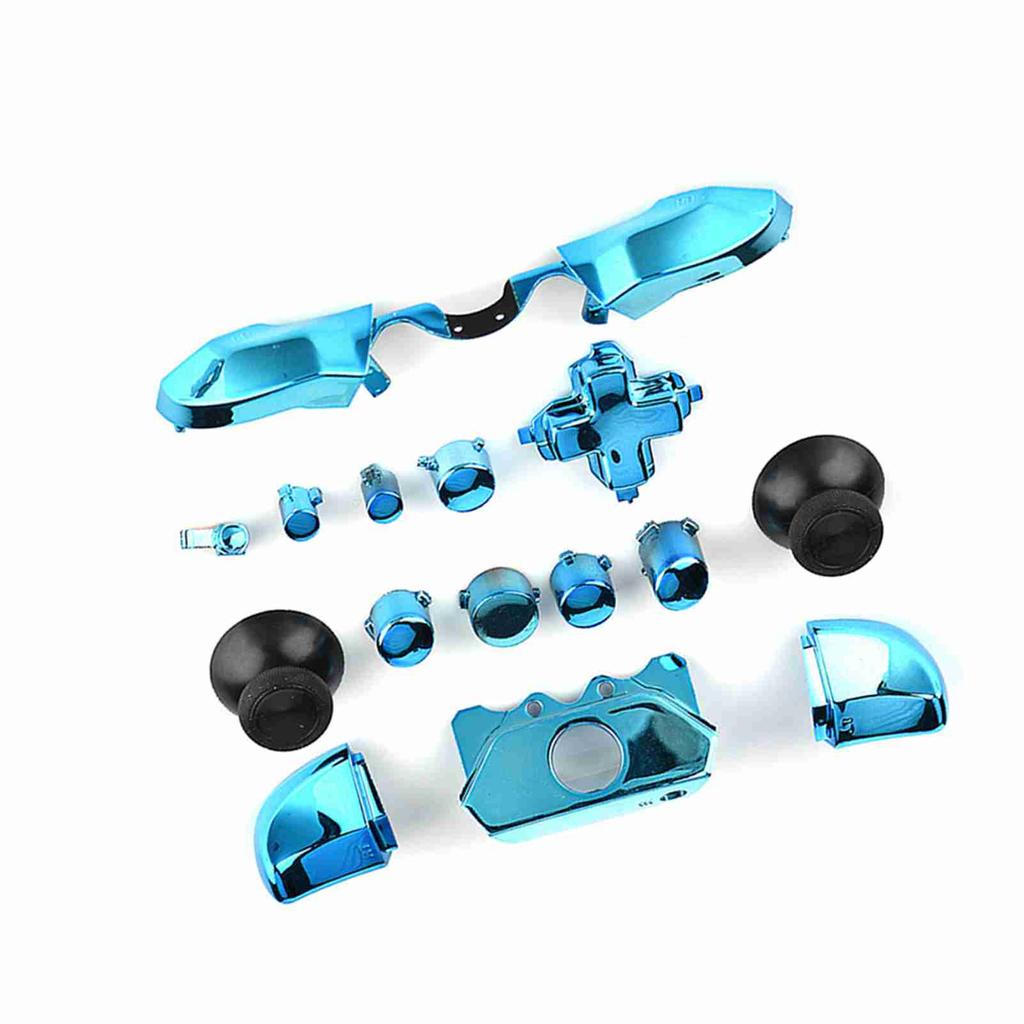 Vollständige Tasten-Sets Mod Ersatzteil für Microsoft Xbox One Controller 3,5 mm Klinkenanschluss (blau)