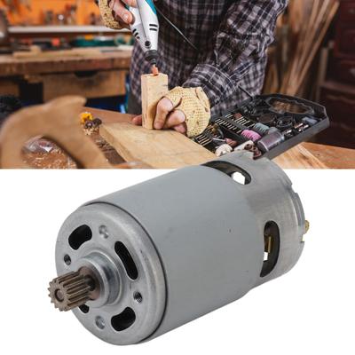 Electric Saw Motor 21V 14 Teeth 18,000 RPM Powerful Low Noise One Hand Saw 550 Motor for Lithium Drills, Screwdrivers, Tools,   Bearings and