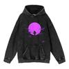 Cotone Pesante Lavato Retrò, Maglione Retrò Streetwear Anime con Cappuccio 440G