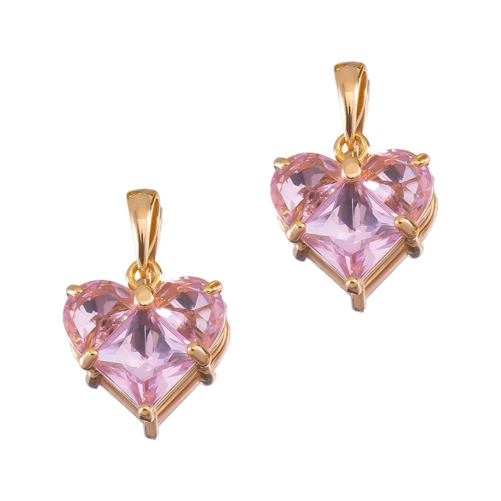 Stainless Steel Pendant Series Pink and Purple Cute Pendant Multiple Choice Earring Components DIY Necklace Jewelry Accessories