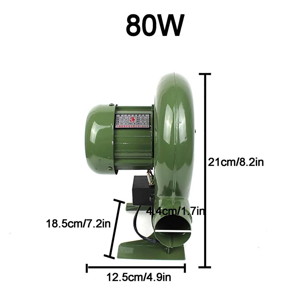 30W AC/DC Blower 12V Small Fan Gasifier Fan Speed Control US Standard Blower 30/60/80W BBQ Replacement Fireplace Fan Blower