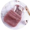 Winter Hot Water Bottle Reusable Hand Warmer Stress Pain Relief Detachable Plush Soft Cozy Cover Cute Fleeced Hand Warmer