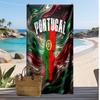 Asciugamano da Spiaggia Stampa Calcio Portogallo Asciugatura Rapida Super Assorbente Morbido Asciugamano da Bagno per Nuoto Spiaggia Viaggio Souvenir Regalo