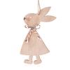 3PCS Natural Wooden Hanging Home Decorations Easter Rabbit Easter Ornaments Wood Crafts Cute Bunny