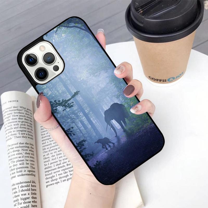 African Elephant Silhouette Phone Case For iPhone 17 Air 13 12 14 15 16  Cover For Apple Pro Max 6S Plus Coque