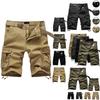 Durable Men's Combat Military Camo Cargo Shorts With Multiple Pockets For Summer