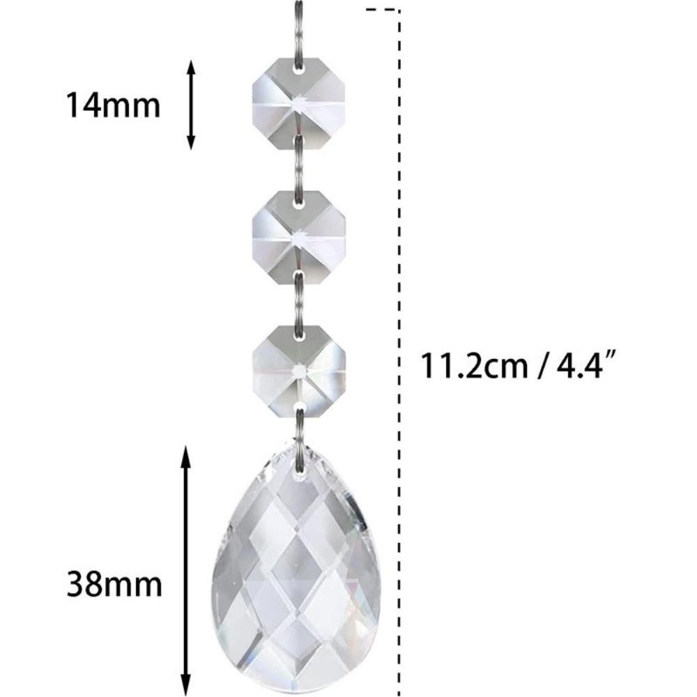 30pcs Crystal Clear Christmas Tree Ornaments Acrylic Water Droplet Hanging Pendant Decor Christmas Decoration