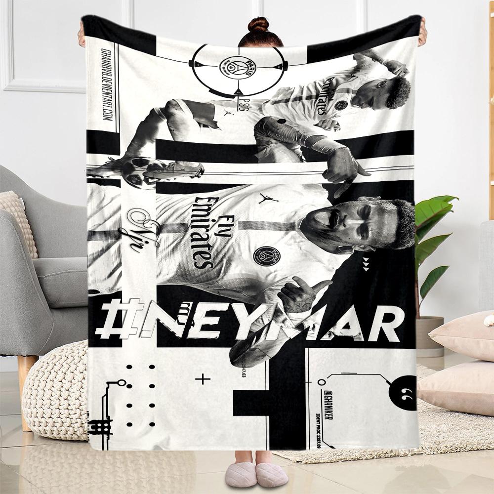 Brazilian Football Legend Blanket Soft & Cozy Perfect for Livingroom Chair Sofa Four Seasons Multipurpose Modern