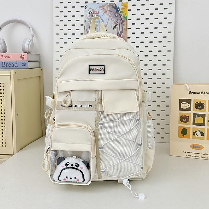 High School Students Reduce the Burden of Spine Protection Middle School Students Schoolbag Large Capacity Simple Casual Backpack Tide