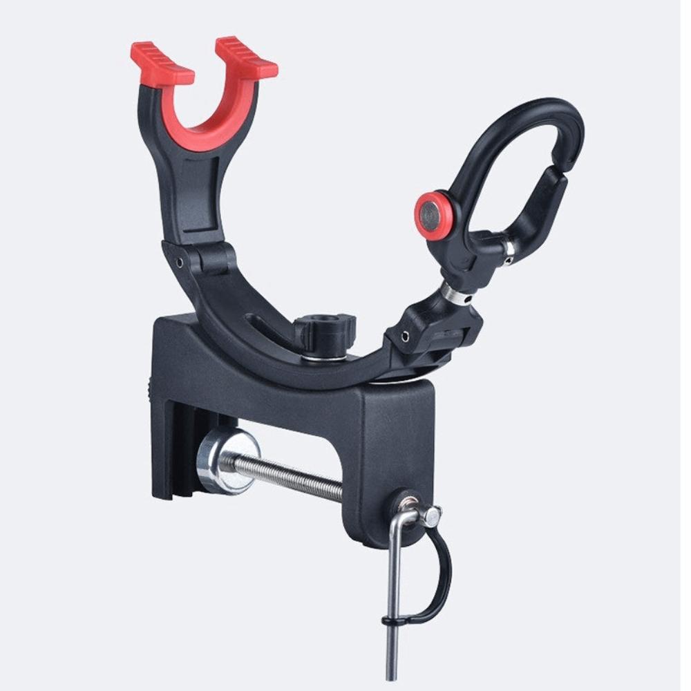 Red Handle Rotating Fishing Rod Holder Lightweight Stable Base ABS Fishing Rod Holder Durable Design Stable Rod Stand