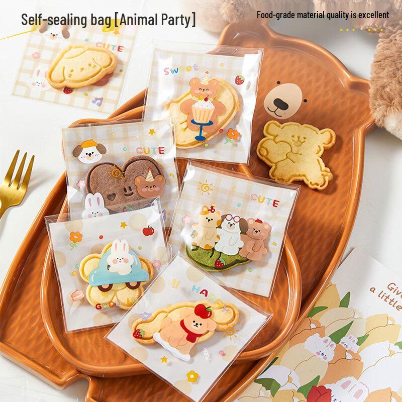 Meidi Transparent Self-Sealing Cookie Bags