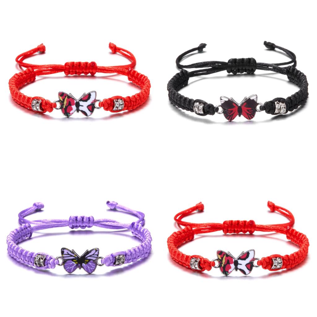 Handmade Butterfly Friendship Bracelet With Water Drones For Couples And Friends