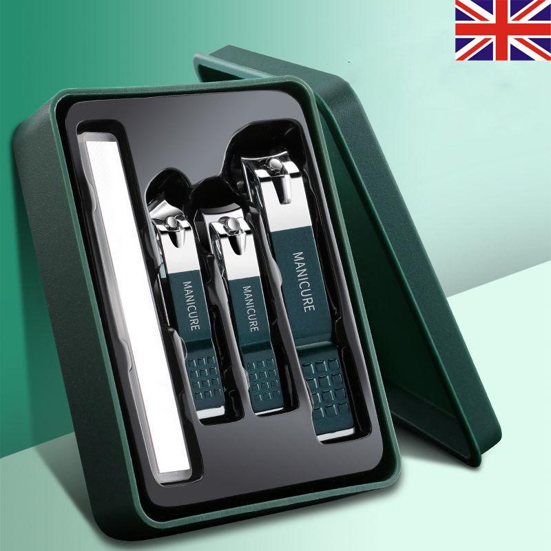 

Маникюрный набор из 4 предметов, профессиональные кусачки для ногтей из нержавеющей стали, инструменты для ухода за ногтями с коробкой для мужчин и женщин 1Set/4Pcs