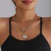 Vintage Coin Pendant Hip Hop Chain Necklace for Women Jewelry Accessories