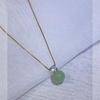 Jade Green Faux Hetian Jade Bead Necklace with Ladies Pendant Design