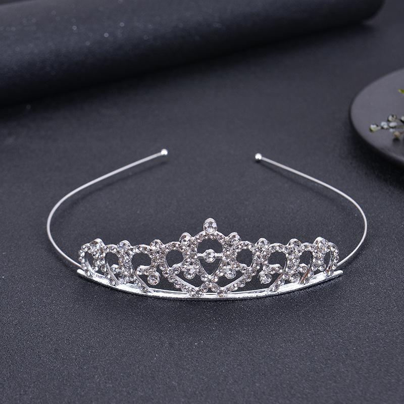 Exquisite Princess Crystal Tiara Crown Headband Children Girls Love Bride Prom Wedding Party Accessories Jewelry Gifts New 2024