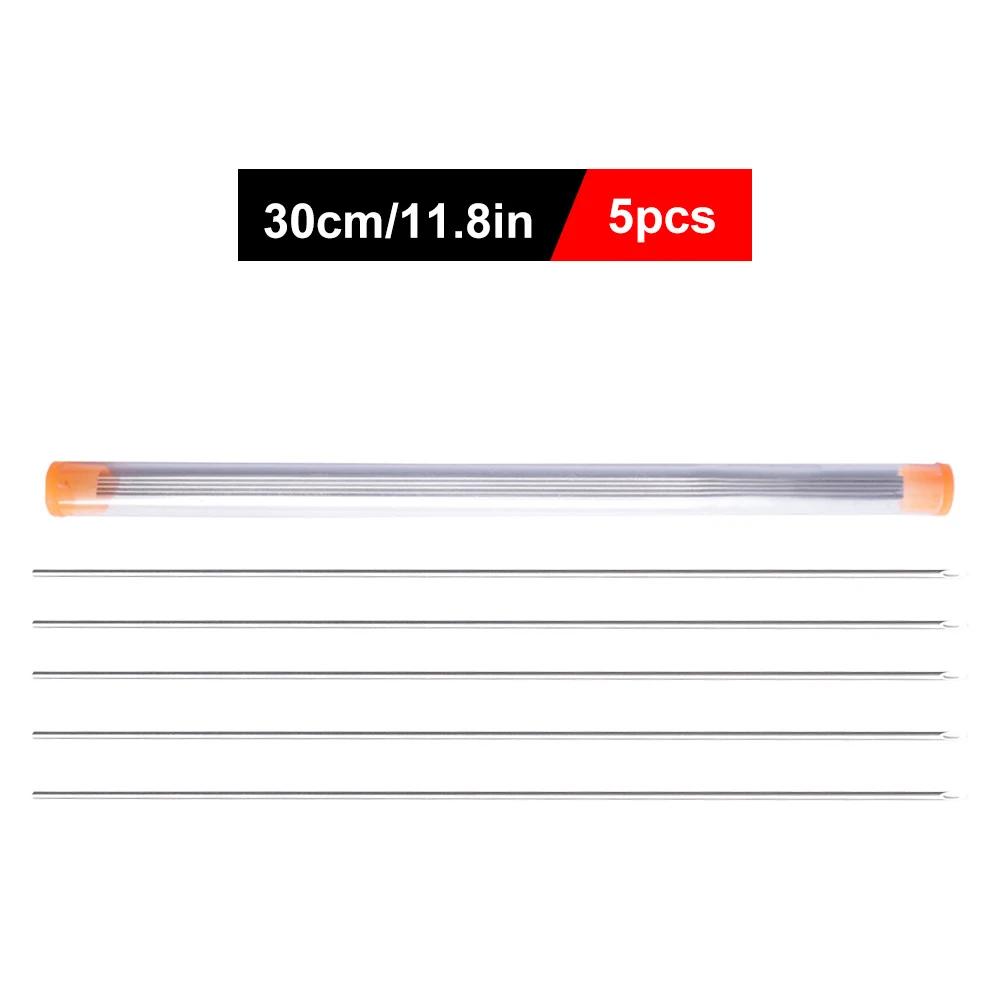 5-25Pcs Earthworm Hooking Needle Worm Baiting Needle Stainless Steel Worm Fishing Needle Fishing Rigging Needle Fishing Accessor