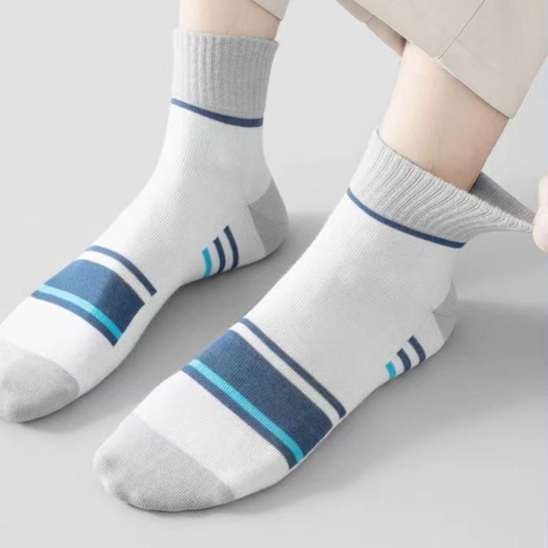 10 párů Pánské středně vysoké bavlněné deodorantové prodyšné letní bavlněné sportovní ponožky Letní chlapecké ponožky