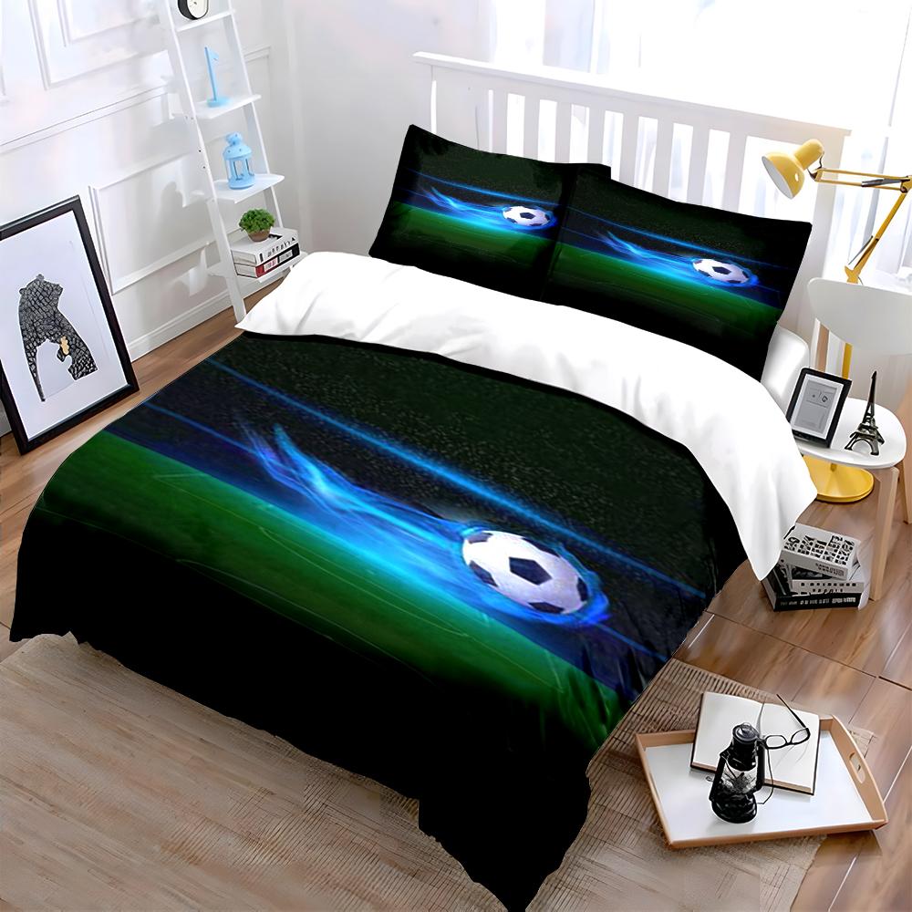 Soccer Ball Bedding Set Bedding set (1 duvet cover, 2 pillowcases, duvet not included)