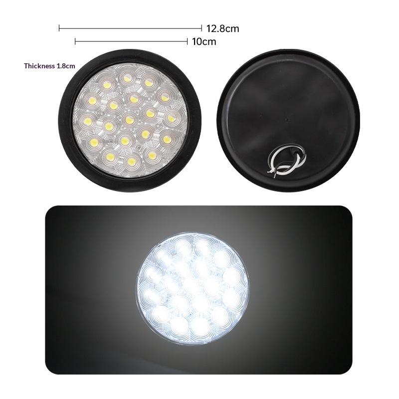 

Universal 3 Color Round Led Tail Light Waterproof High Brightness Stop Turn Reverse Light For Truck Trailer Rv A6
