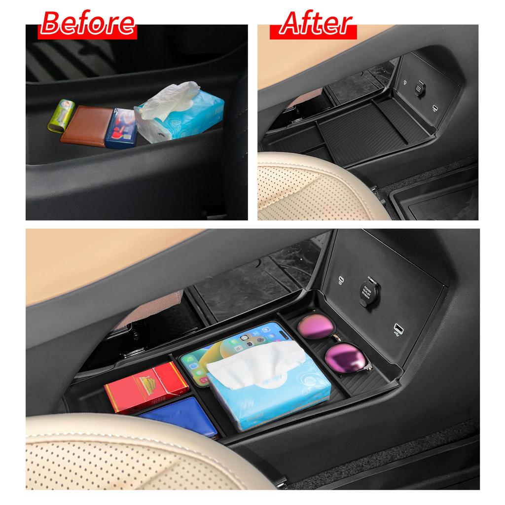 For Geely Starray EM-i 2026 2026 Central Lower Layer Tray TPE Center Console Storage Box Organizer Car Interior Accessories