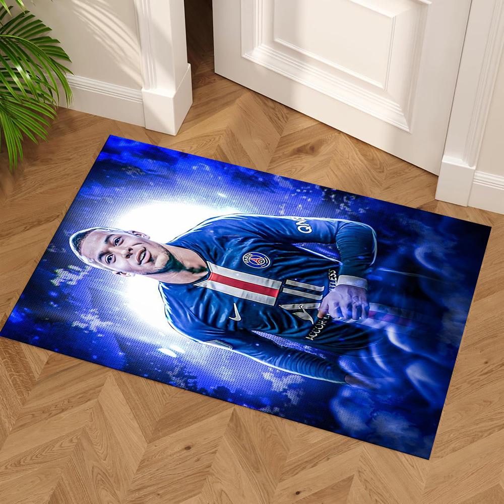 Star Player Kylian Mbappé Carpet Suitable for Game Room Decorate room Kitchen Dormitory Anti-slip Rug Decorate Offices