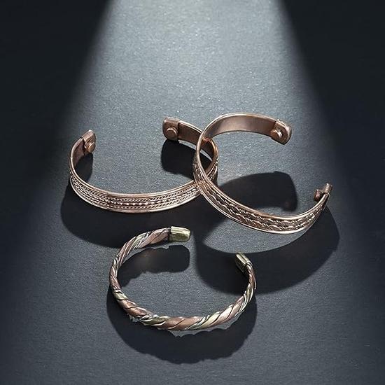 Crocon Exclusive Tibetan Copper Adjustable Bangle Bracelets for women and men Indian pattern  Gift for him & her