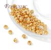 30/60Pcs 18K Gold Plated Spacers Beads For Bracelets Making,Brass Beads For Jewelry,Bead Separators, DIY Jewelry Accessories