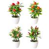 1PCS Artificial Bonsai Fake Plant Flower Potted Simulated Plastic Fruit Potted Plants Livingroom/Bedroom Home Garden Decorative