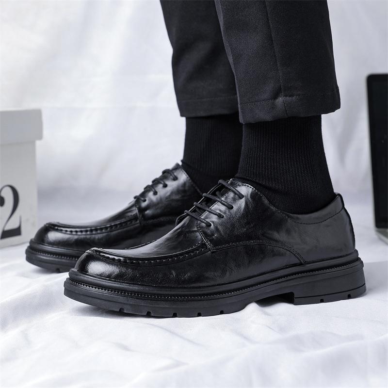 Осеннее новое платье кожаная обувь деловая свадебная обувь большого размера кожаная дышащая британская 38