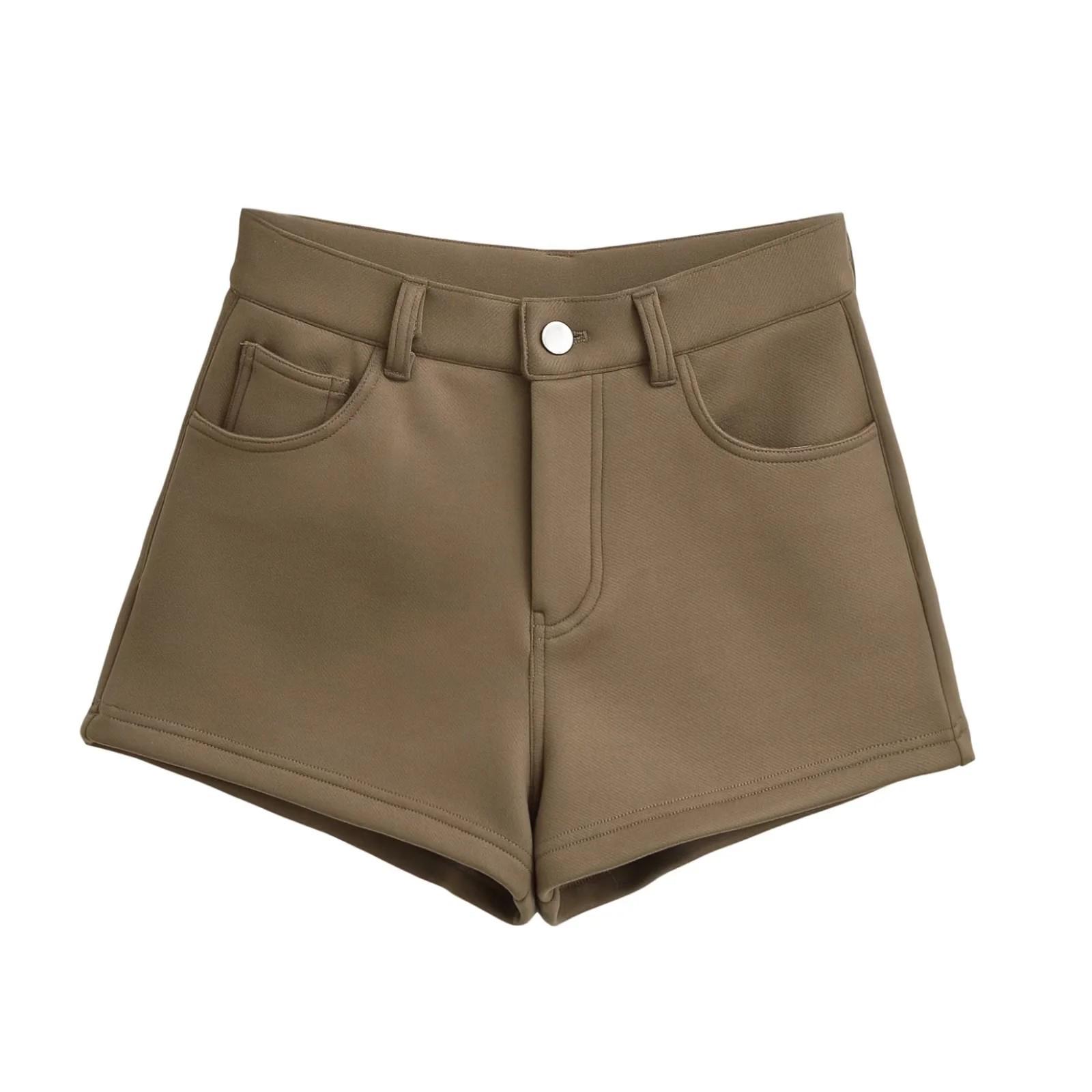 

Облегающие А-силуэта флисовые шорты для осени/зимы Medium