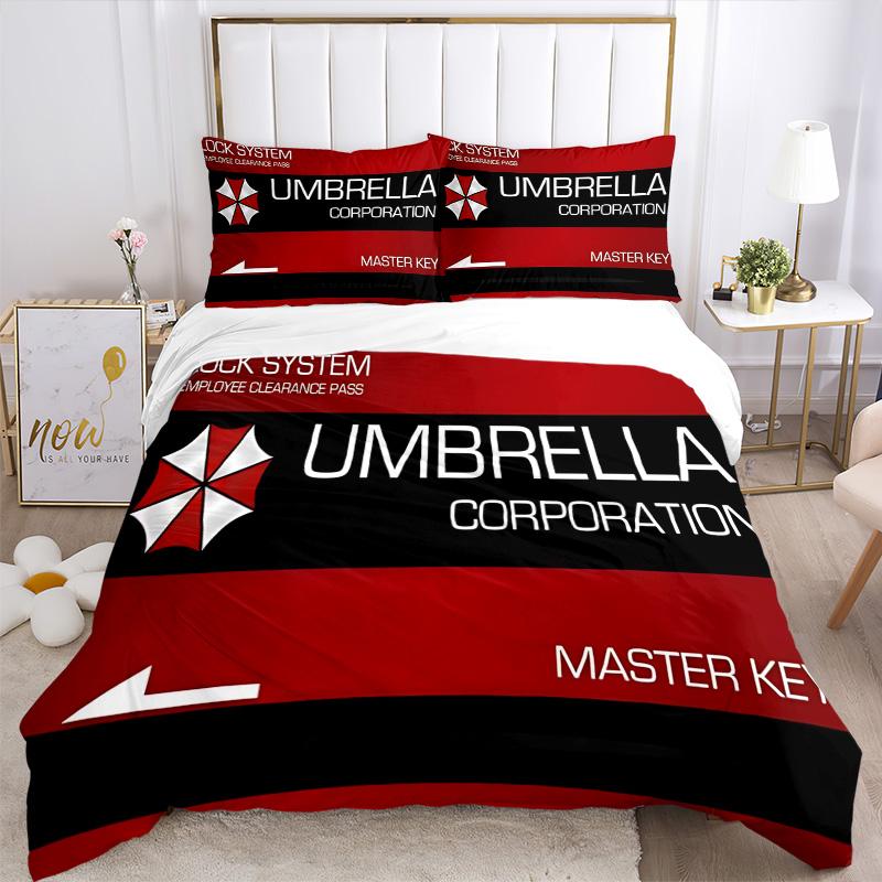 Umbrella Corp Master Key Print 3Pcs Bedding Setduvet Cover With 2 Bedropillowcase Home Birthday Gift