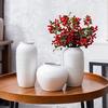 Modern Minimalistisk Vit Vas för Nordisk Vardagsrumsinredning, Idealisk för Torkade Blomsterarrangemang