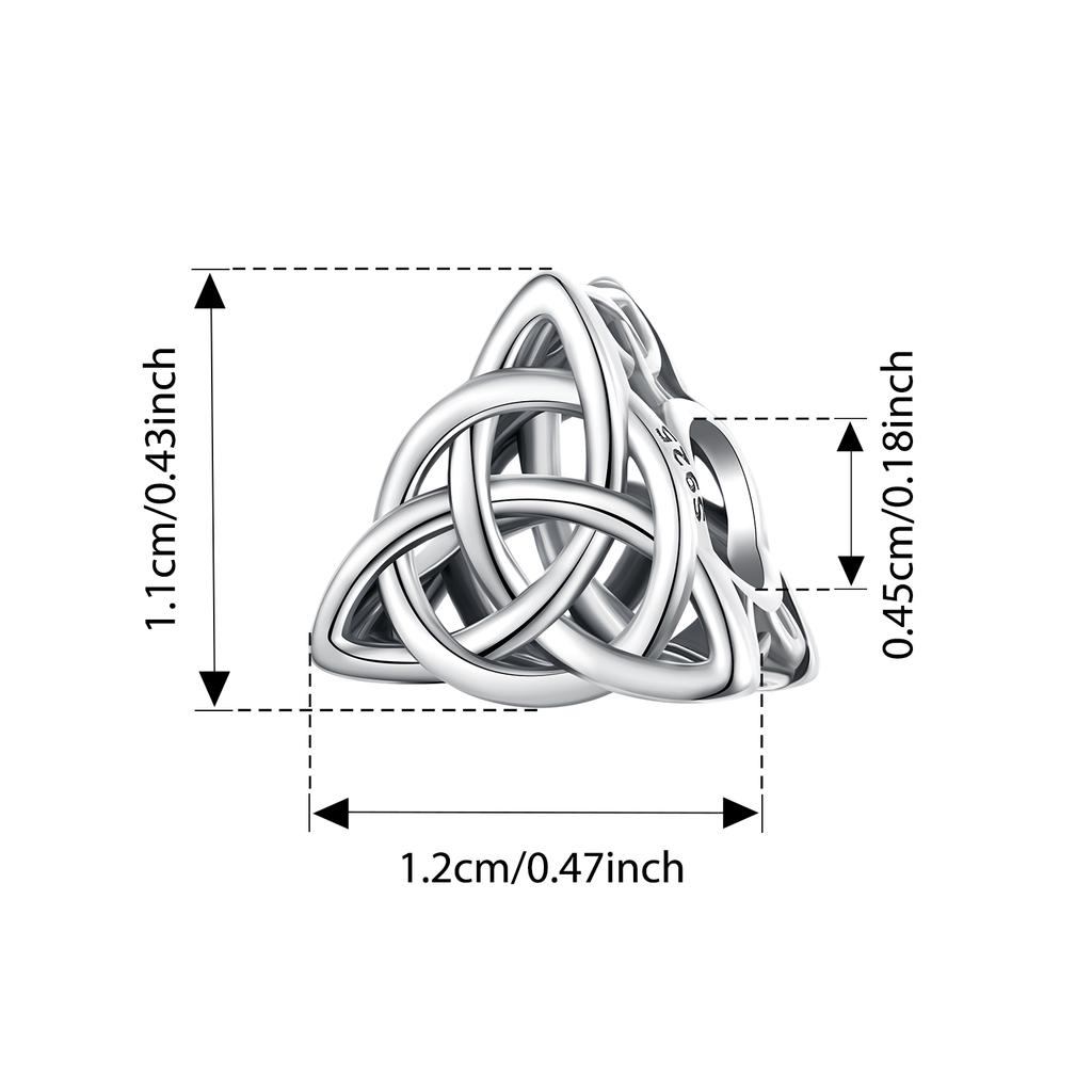 WOSTU 925 Silver Hollow Celtic Knot Charms Snake Pendant Oxidized Love Beads Fit Bracelet DIY Necklace Jewelry