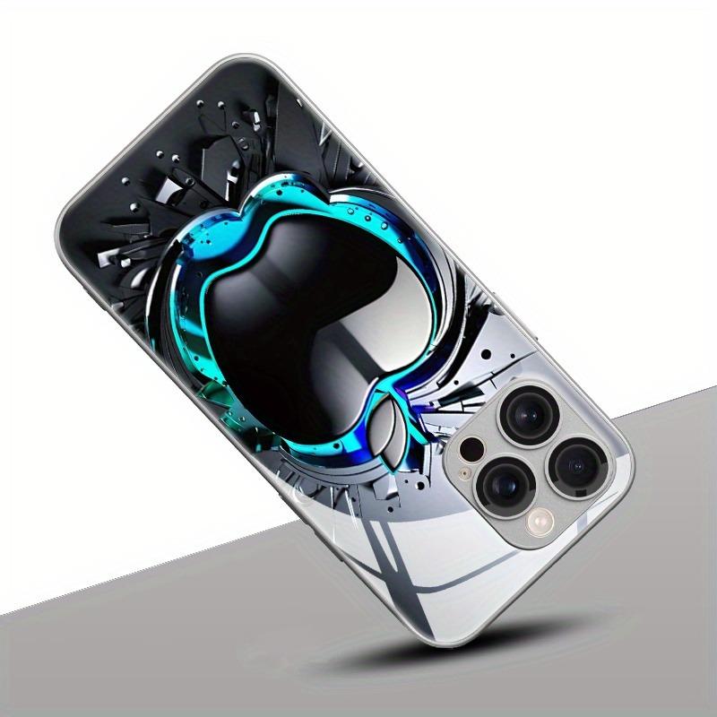 Cool Black Grey For Apple Pattern Glass Electroplated Phone Case For iPhone 17 16 15 Pro Max 14 Plus 13 12 11 16E 17 Air Cover