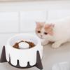 Pet Dog Cat Slow Food Feeder Bowl Cake Shape Wet and Dry Use Five Height Mode Adjustment Protect Spine