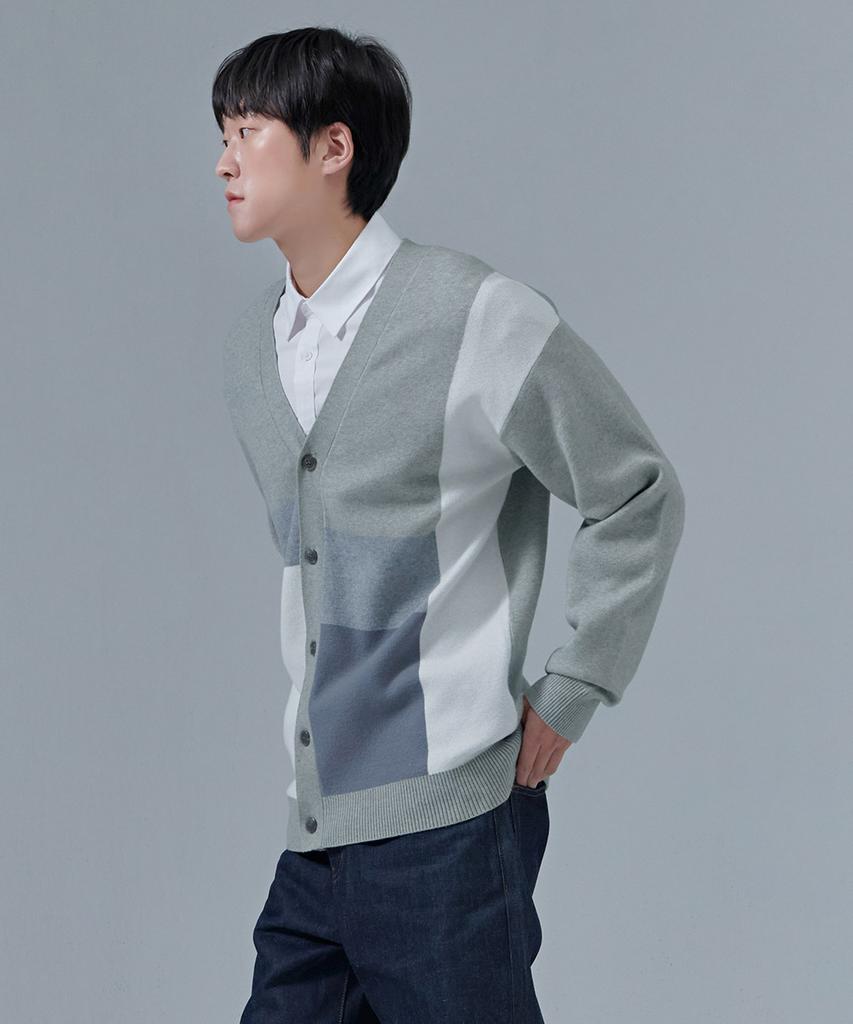 Chasecult Men'S Color Block Cardigan-Cfrk4322C0E