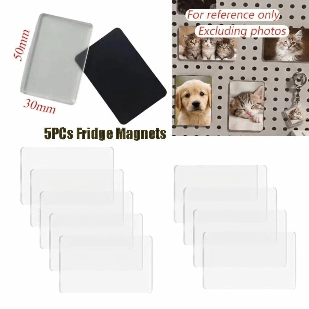 3×5cm Refrigerator Magnets Transparent Photo Frame New Photo Magnets Kit Kitchen Decor