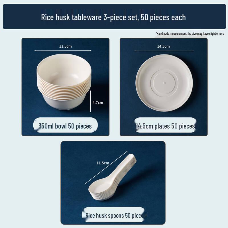 Star Disposable Rice Husk Tableware Collection