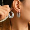 Fashion Sense Wing Feather Pattern Earrings Retro Personality Design Titanium Steel Plated 18K Real Gold Women'S Jewelry