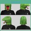 Lustige grüne Schlangenkopfmaske für kreative Kostümpartys und Halloween-Feiern