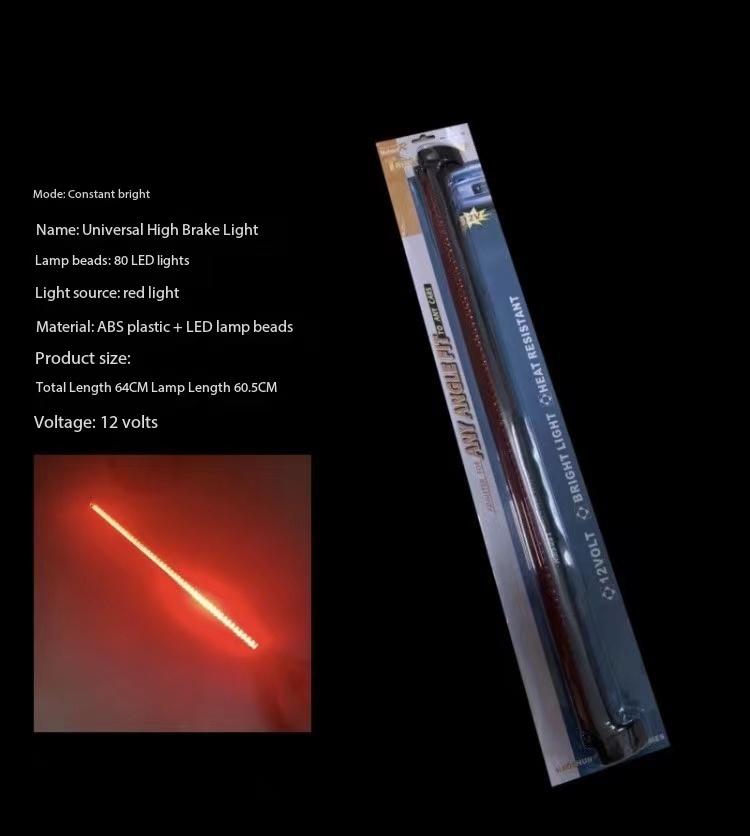12V Red Car LED Third Brake Lights Bar Rear Parking Signal Lamp Truck High Mount Stop Warning Light Universal