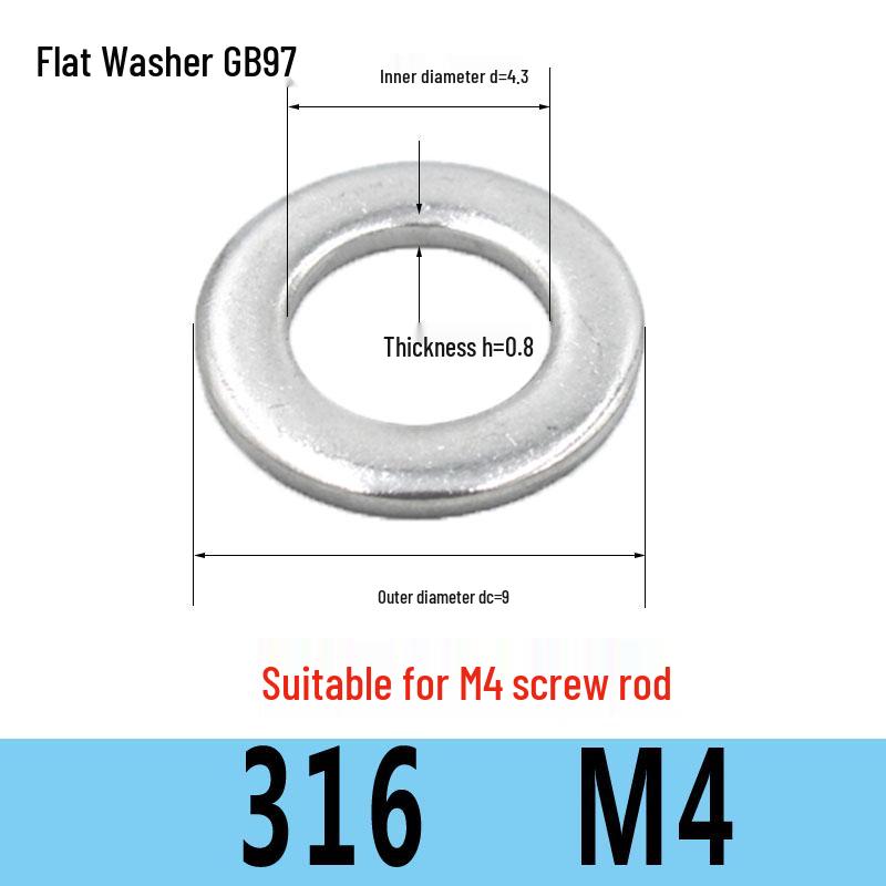 Stainless Steel Flat Washer Spacer (304/316/201) M3-M36