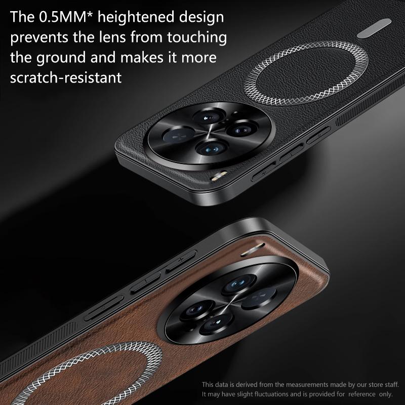 Pro pouzdro Vivo X200 Ultra Magnetické Elegantní Kožené Odolné proti Opotřebení Objektiv Plně Kryté Protiskluzový Úchop Kryt Okraje Skořepina