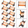 10pcs Park Bench Model Park Railway Layout Landscape Simulation Bench Decoration Outdoor Landscape Garden Scene Decoration