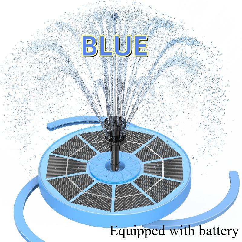 

3.5W Solar Monocrystalline Glass Bird Bath Fountain with Built-in 1800mAh Battery and 8 Nozzles, Suitable for Gardens and Ponds