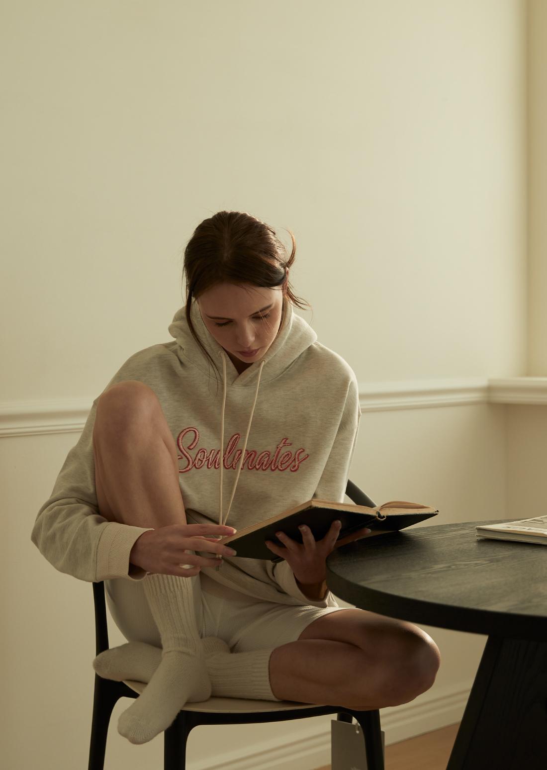 Junesi Signature Hoodie - Soulmate Melange Light Grey/M