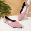 Fashion Comemore Pointed Toe Fashion Women Flats Casual Suede Solid Ciolor Slip on Shoes for Women Soft Sole Shallow Lightweigh Loafers